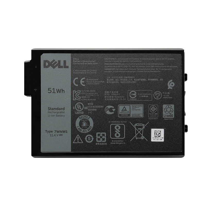 Original 4342mAh 51Wh 3-Cell Dell 6NNCF 7WNW1 Battery