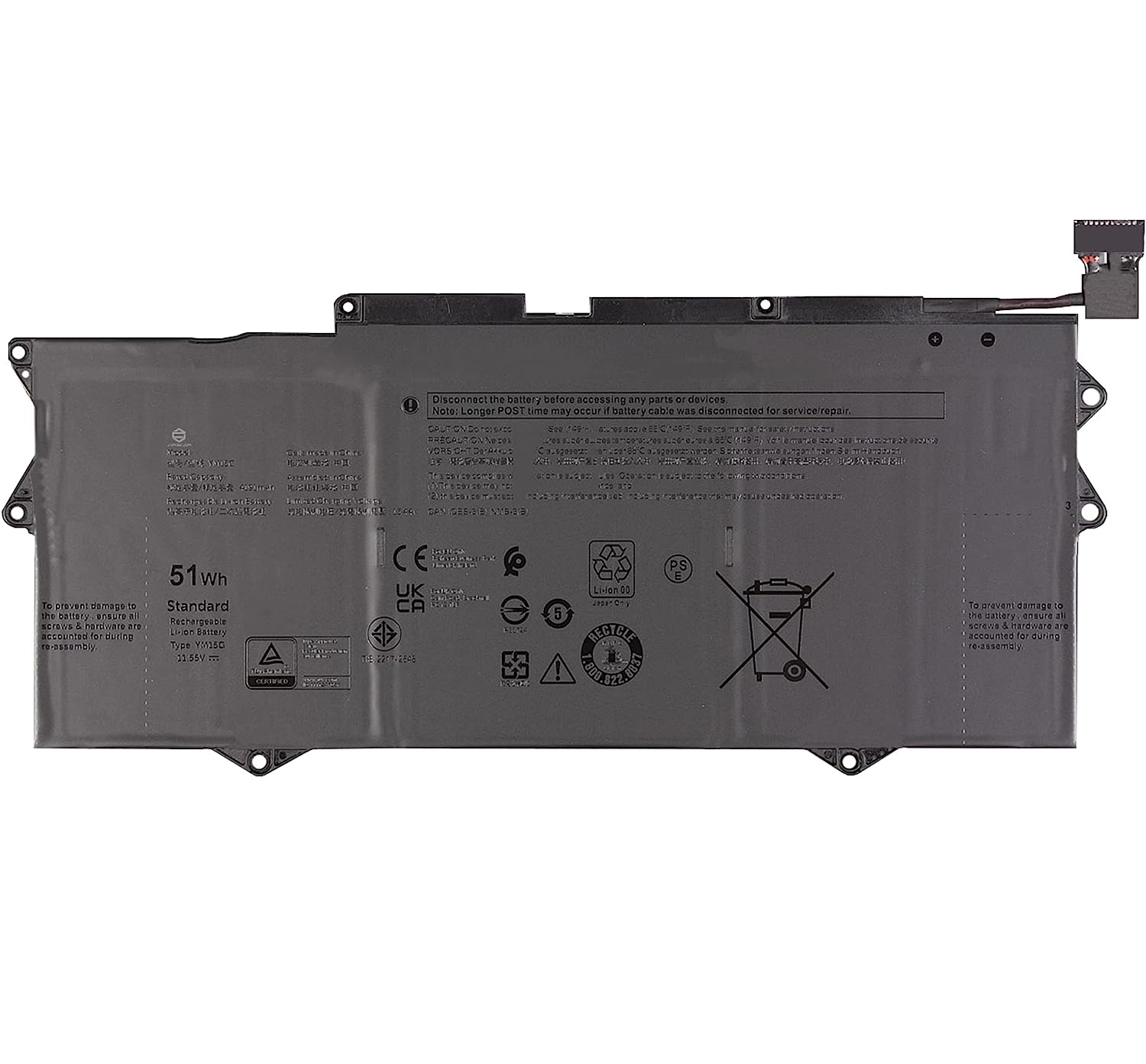 Dell XPS 13 9315 P153G P153G001 Battery 4415mAh 51Wh