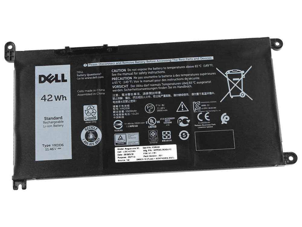 Original 3500mAh 42Wh Dell 01VX1H YRDD6 Battery - Click Image to Close