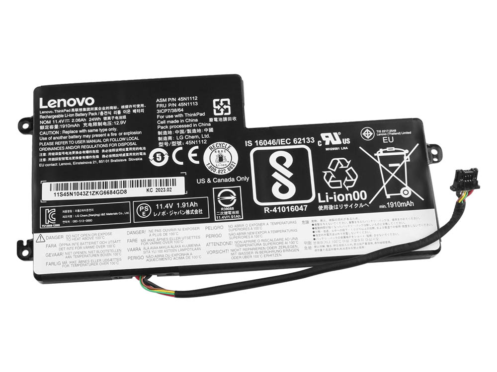 24Wh Original 6-cell Lenovo thinkpad T450s Lenovo 45N1773 Battery