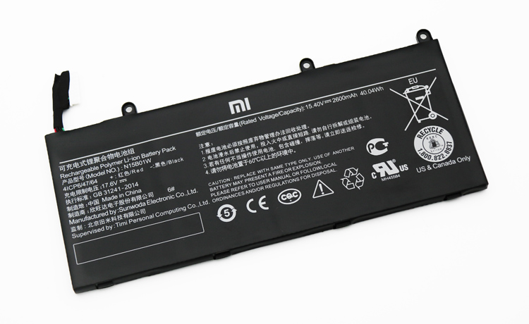 Original 2600mAh 40Wh Battery Xiaomi MI Ruby 15.6